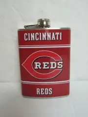 Cincinnati Reds Stainless Steel 8oz. Hip Flask NIB FB18CR2