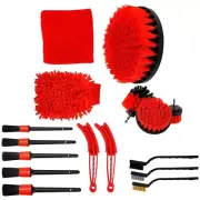 16Pcs Electric Drill Brush Bathroom Cleaning Brush Car Detailing Brush Supplies