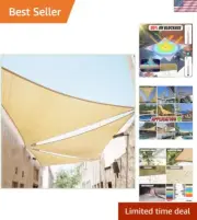 20' x 20' Triangle Sun Shade Sail - Waterproof UV Protection Canopy