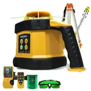 Maxiline GSW102G Green Beam Self Leveling Rotary Laser Level + Tripod Staff