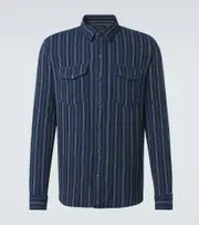 [RRL] RRL Striped cotton shirt UK 15 blue