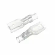 A● 100pcs4.8mm Quick Splice Wire Terminals Male Connector with Insulating Sleeve