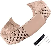 [MGHN] 18 19 20 21 22mm Width Full Stainless Steel Curved End Strap For R-olex Daytona Submariner Water Ghost Watch Bracelet with Tools