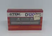 TDK D120 Audio Cassette Tape Super Rare Brand New 1982 Made In Japan