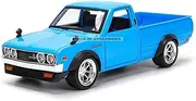 Die-cast 1:24 1973 for Datsun 620 Pick-up Tokyo Drift Edition Alloy Car Model Die-Casting Static Miniature Vehicle Model Miniature Vehicle(Blue)