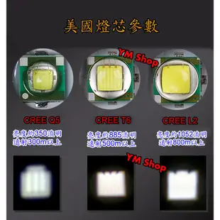 美國 CREE L2 R5L2手電筒 大全配 伸縮調光 強光手電筒 XML2 XM-L2 T6 U2 18650 參考