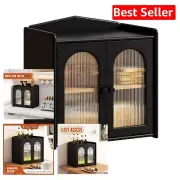 Airtight Black Bread Box with Window - Organize Your Kitchen Counter Efficiently