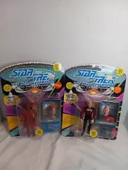 Playmates Star Trek The Next Generation Capt. Picard And Guinan Action Figures