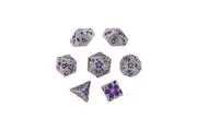 LPG Dice RPG Set Inscripted Sakura Purple
