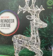 90cm SOLAR Reindeer Warm White LED Deer Light Outdoor Christmas Xmas AU Stock