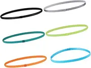 [Totority] 6 Pack Women's Running Headbands Elastic Slip Sports Headband Fitness Set