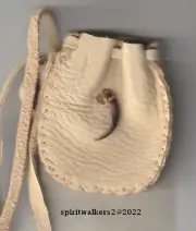 Medicine Bag, Porcupine Claw (Real), Deer Leather, Hand Sewn.