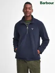 Barbour® Navy Quarter Zip Essentials Fleece (N24917) | $244