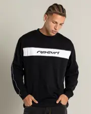 [Rip Curl] Rip Curl Men's Archive Long Sleeve T-Shirt in Black Size Medium M Black