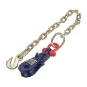2 Ton Snatch Block with Chain, Flatbed Tow Truck Rollback Wrecker, 3'' Sheave...