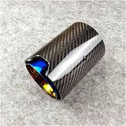 1 Pc Blue Carbon Fiber Muffler Tip Exhaust Tip Compatible For Bmw F87 M2 F80 M3 F82 F83 M4 M135i M235i M335I M435I Car Accesories(M235I M240I)