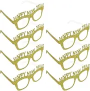 [JOINPAYA] 10pcs Holiday Glasses New Years Glasses Glitter Glasses Decorative Eyeglasses Christmas Party Supplies New Year Photo Booth Props Glitter Eyeglasses Happy New Year Glasses Flash