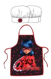 Miraculous Ladybug Kids Pink Apron and Chef's Hat Set
