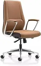 Classic Fashion Office Furniture Office Chair Luxury Modern Study Luxury Swivel Liftable Chair Desk Task Chair(Brown)