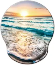 Mouse Pad with Wrist Support, Ergonomic Mouse Pad with Memory Foam Wrist Rest