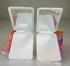 Make up Mirror with LED Lights Rechargeable Portable w 10x Magnifying 2 PACK