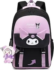 [SHSAIEDHA] 2pcs Cute Backpack for Women - Casual Daypack for Travel - 18 Inch Large Capacity Casual Daypack with Plush Pendant