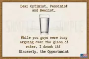 OPTIMIST OPPORTUNIST USA MADE! METAL SIGN 8X12 BAR FUNNY MAN CAVE PUB LOGIC