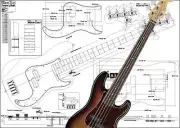 Precision-Style 5-String Bass Full-Scale Plan