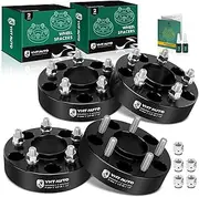 YHTAUTO 6x120 mm/6x127 mm Wheel Spacers 12mm Compatible with Buick Chevrolet Cadillac GMC Saab Isuzu Model, 82.5mm Center Bore 6 Lug 2PCS Black Tire Spacers