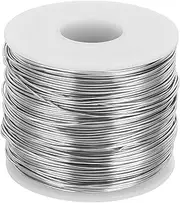 uxcell 18 Gauge Anodized Aluminum Craft Wire Bendable Bonsai Training Wire 492 Feet 1mm for Sculpting Crafts Wreath Floral Beading Jewelry Making, Silver Tone
