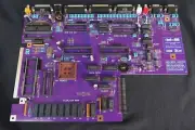 Raemixx500, Amiga 500 Plus reproduction motherboard, no custom chips, Purple NEW