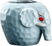 Garneck 1Pc Elephant Ceramic Cup Creative Cocktail Wine Mug for Bar Sturdy Drinking Cup with Unique Design for Juice Milk Beer Mixed Drinks Home Decoration
