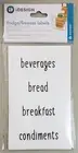 iDesign Fridge/Freezer Labels 36 Assorted Clear Lowercase Beverages Bread Etc.