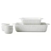 NEW 6pce Maxwell Williams Radiance Porcelain Rectangle/Square/Ramekin Set