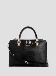 GUESS Women's Black Orlina Satchel Bag