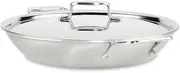 All-Clad D5 5-Ply Brushed Stainless Steel Universal Pan 4.5 Quart Induction Oven Broiler Safe 600F Pots and Pans, Cookware Silver
