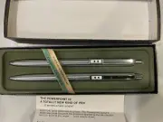 Papermate Slim Chrome Set Ballpoint Pen & 0.9 Pencil Made In Usa New In Box