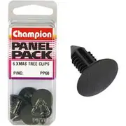 Champion Panel Pack Christmas Tree Clips PP60, Black