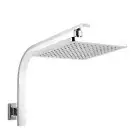 ACA WELS 8'' Rain Shower Head Set Square Gooseneck Shower Wall Arm DIY Chrome