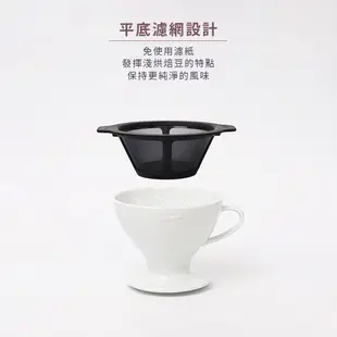 【HARIO】W60磁石濾杯組 PDC-02-W 日本製 錐形濾杯 陶瓷 風味組合 濾網平底設計