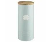 Typhoon Living 2.5L Metal Pasta Storage Canister Container w/ Bamboo Lid Blue