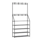 Shoe Rack Coat Hat Stand Hallway Shoes Storage Tree Metal Shelves