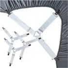 Bed Sheet Holder Straps 2 Sets White