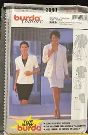 Burda 2960 Size 12-18 Jacket, skirt sewing pattern