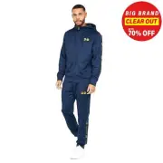 Crosshatch Trackside Mens Tracksuit Casual Comfort Activewear 2 Piece Set Navy