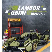 在飛比找蝦皮商城精選優惠-Lamborghini V12藍寶堅尼概念跑車賽車 拼裝模型
