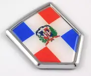 Dominican Republic Decal Flag Car Chrome Emblem Sticke