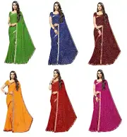 New Satrani Women's Chiffon With un-stitched Blouse Piece