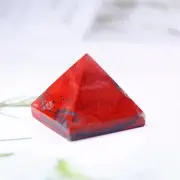 Natural Red Jasper Quartz Crystal Orgone Energy Pyramid Rough Stone Tower Reiki
