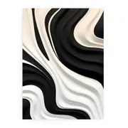 Black And White Abstract Painting Canvas Print